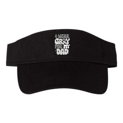 I Wear Gray For My Dad Brain Cancer Awareness Visor