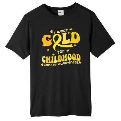 I Wear Gold For Childhood Cancer Awareness Tall Fusion ChromaSoft Performance T-Shirt