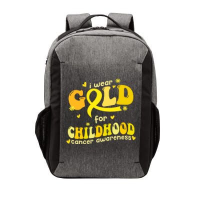 I Wear Gold For Childhood Cancer Awareness Vector Backpack