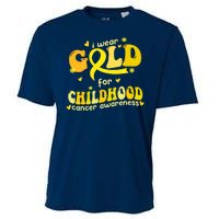 I Wear Gold For Childhood Cancer Awareness Cooling Performance Crew T-Shirt