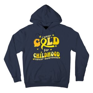 I Wear Gold For Childhood Cancer Awareness Hoodie