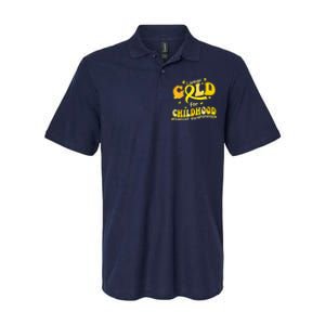 I Wear Gold For Childhood Cancer Awareness Softstyle Adult Sport Polo