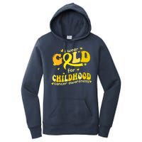 I Wear Gold For Childhood Cancer Awareness Women's Pullover Hoodie