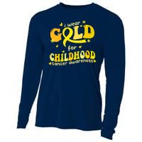 I Wear Gold For Childhood Cancer Awareness Cooling Performance Long Sleeve Crew