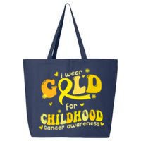 I Wear Gold For Childhood Cancer Awareness 25L Jumbo Tote