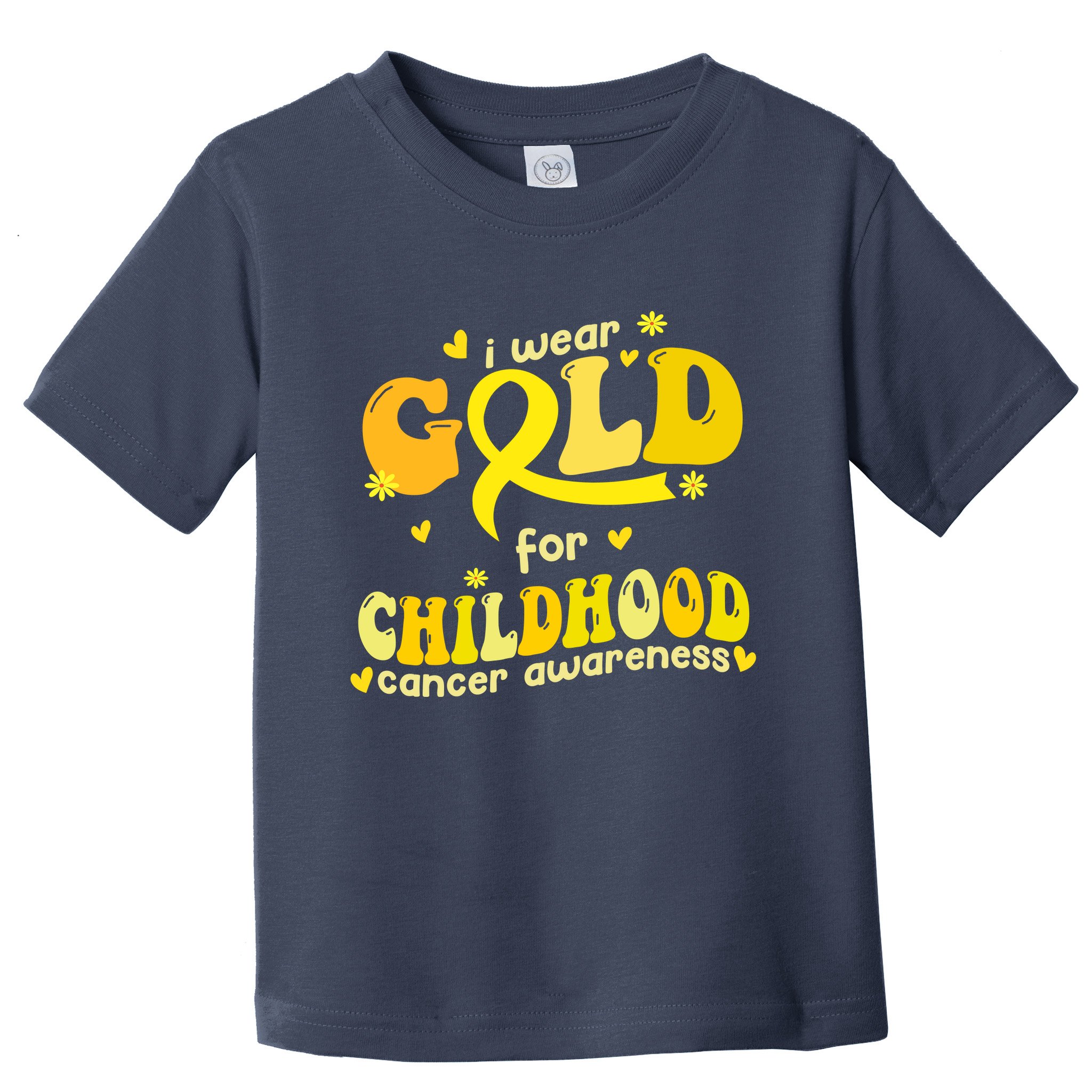 I Wear Gold For Childhood Cancer Awareness Toddler T-Shirt