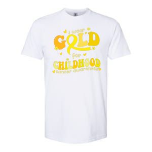 I Wear Gold For Childhood Cancer Awareness Softstyle CVC T-Shirt