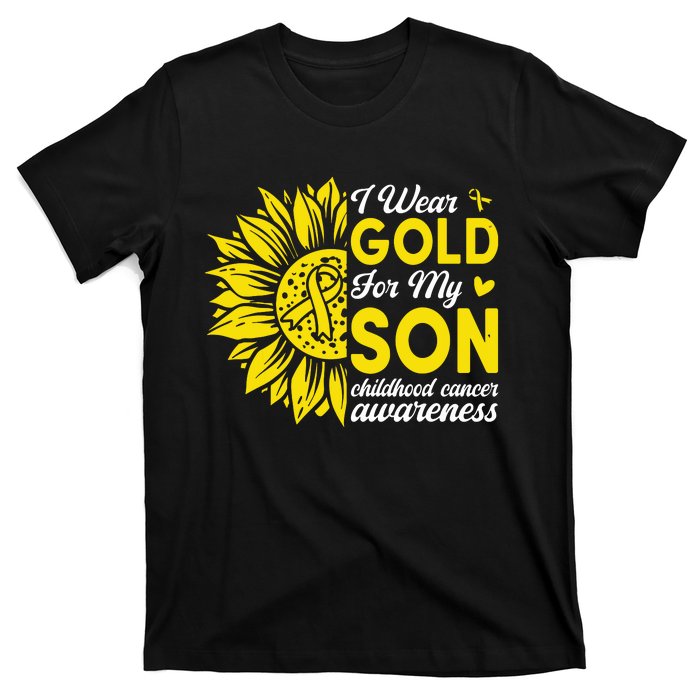 I Wear Gold For My Son Childhood Cancer Awareness T-Shirt