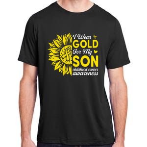 I Wear Gold For My Son Childhood Cancer Awareness Adult ChromaSoft Performance T-Shirt