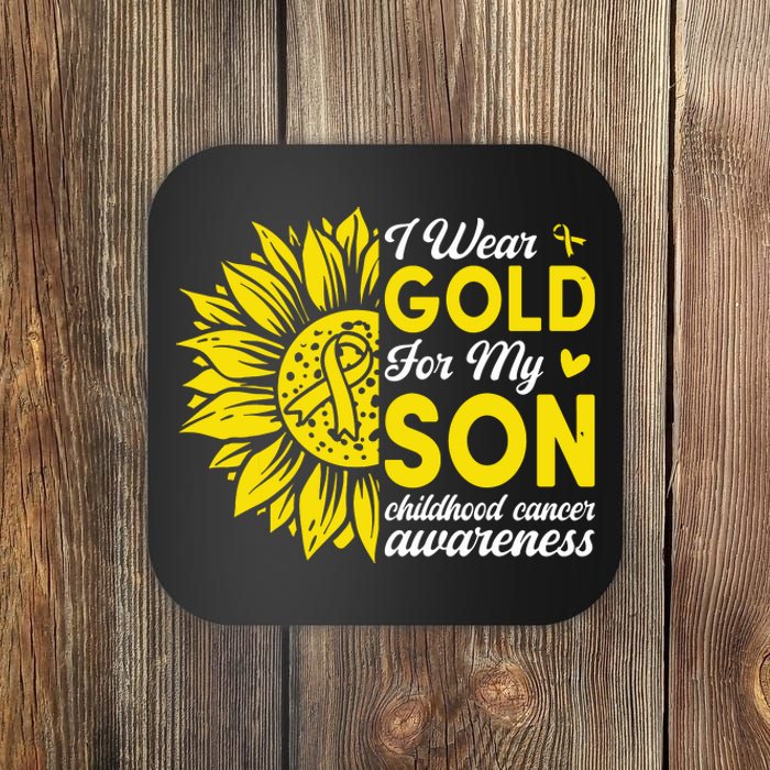 I Wear Gold For My Son Childhood Cancer Awareness Coaster