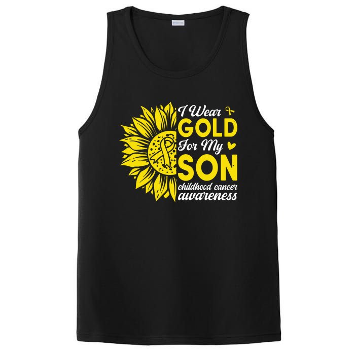 I Wear Gold For My Son Childhood Cancer Awareness PosiCharge Competitor Tank