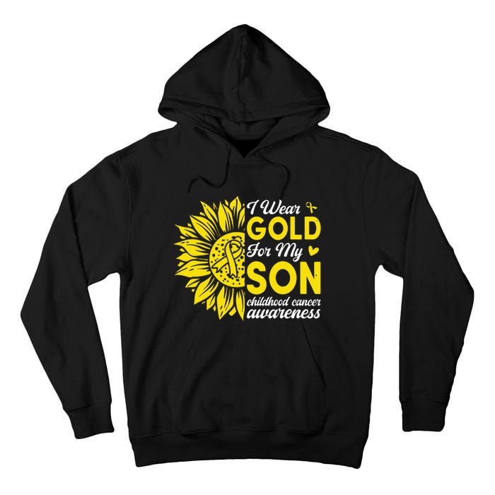 I Wear Gold For My Son Childhood Cancer Awareness Tall Hoodie