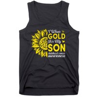 I Wear Gold For My Son Childhood Cancer Awareness Tank Top