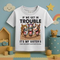 If We Get In Trouble ItS My SisterS Fault Because I Listened To Her Toddler T-Shirt