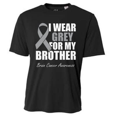 I Wear Grey For My Brother Brain Cancer Awareness Cooling Performance Crew T-Shirt