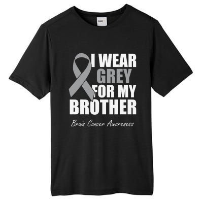 I Wear Grey For My Brother Brain Cancer Awareness Tall Fusion ChromaSoft Performance T-Shirt