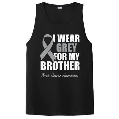 I Wear Grey For My Brother Brain Cancer Awareness PosiCharge Competitor Tank