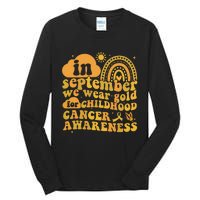 I Wear Gold For Childhood Cancer Awareness Tall Long Sleeve T-Shirt