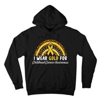 I Wear Gold For Childhood Cancer Awareness Hoodie