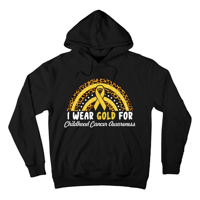 I Wear Gold For Childhood Cancer Awareness Hoodie