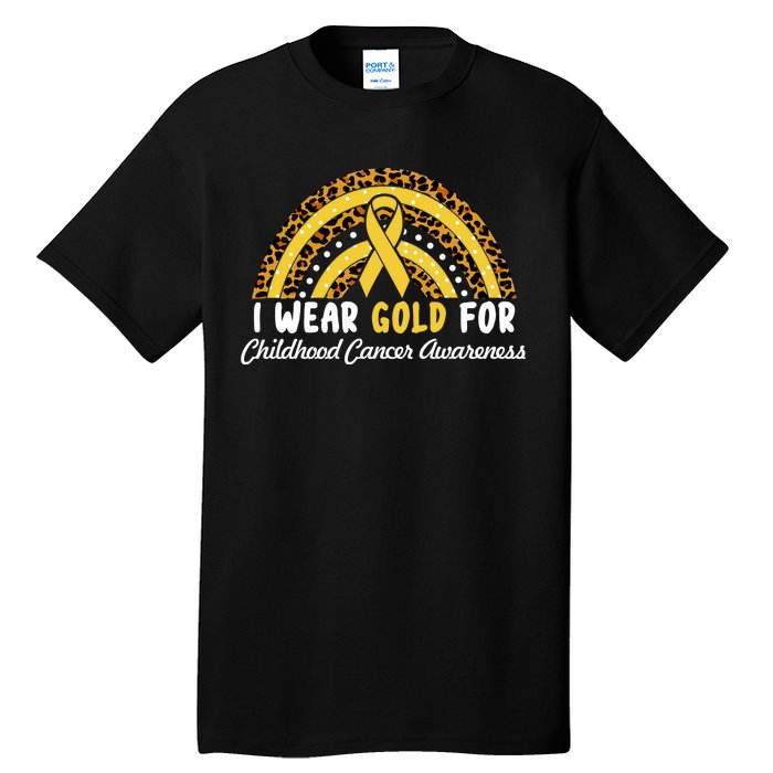 I Wear Gold For Childhood Cancer Awareness Tall T-Shirt