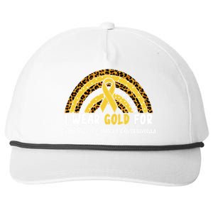 I Wear Gold For Childhood Cancer Awareness Snapback Five-Panel Rope Hat