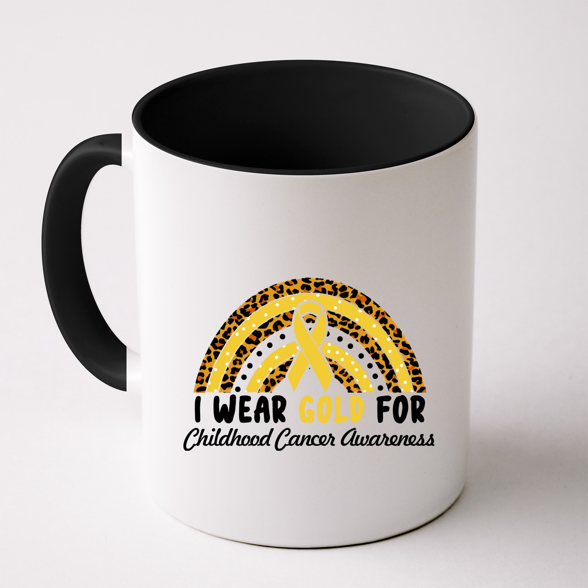 I Wear Gold For Childhood Cancer Awareness Mug