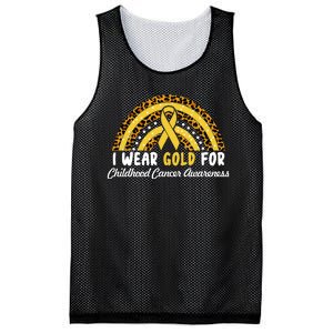 I Wear Gold For Childhood Cancer Awareness Mesh Reversible Basketball Jersey Tank