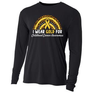 I Wear Gold For Childhood Cancer Awareness Cooling Performance Long Sleeve Crew