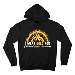 I Wear Gold For Childhood Cancer Awareness Tall Hoodie