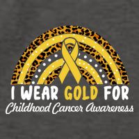 I Wear Gold For Childhood Cancer Awareness Vector Backpack