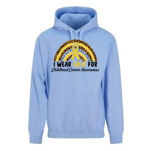 I Wear Gold For Childhood Cancer Awareness Unisex Surf Hoodie