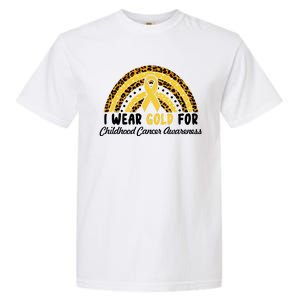 I Wear Gold For Childhood Cancer Awareness Garment-Dyed Heavyweight T-Shirt