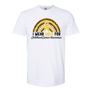 I Wear Gold For Childhood Cancer Awareness Softstyle CVC T-Shirt