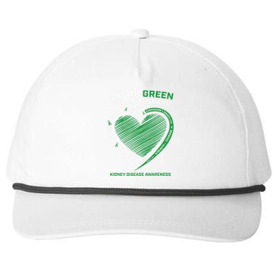 I Wear Green For My Husband Women Kidney Disease Awareness Snapback Five-Panel Rope Hat