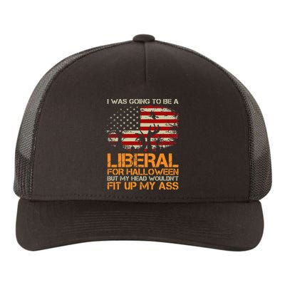 I Was Going To Be A Liberal For Halloween USA American Flag Yupoong Adult 5-Panel Trucker Hat