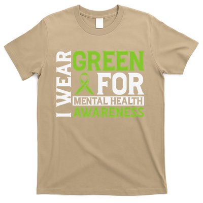 I Wear Green Mental Health Awareness Mental Health Matters T-Shirt
