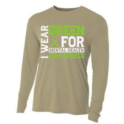 I Wear Green Mental Health Awareness Mental Health Matters Cooling Performance Long Sleeve Crew