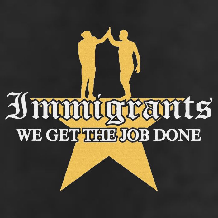 Immigrants We Get The Job Done Stars Cool Comfort Performance Bucket Hat