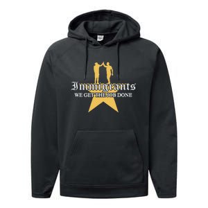 Immigrants We Get The Job Done Stars Performance Fleece Hoodie