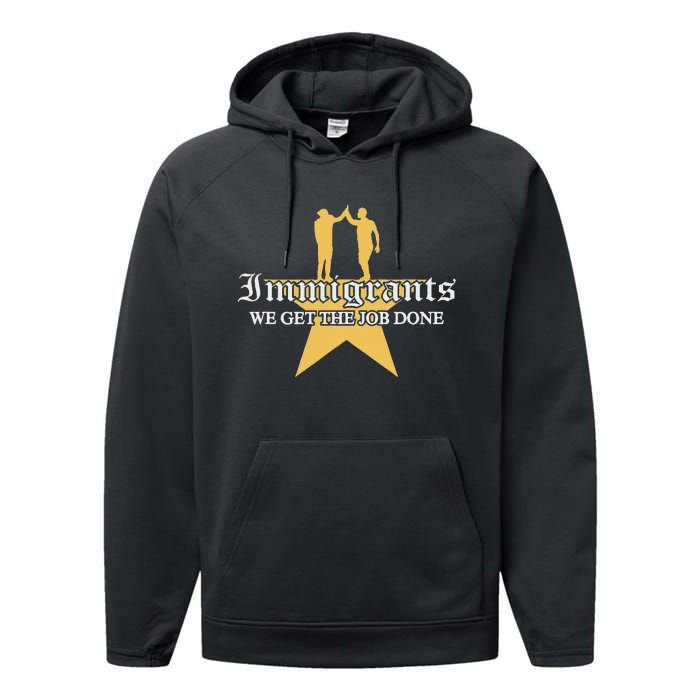 Immigrants We Get The Job Done Stars Performance Fleece Hoodie