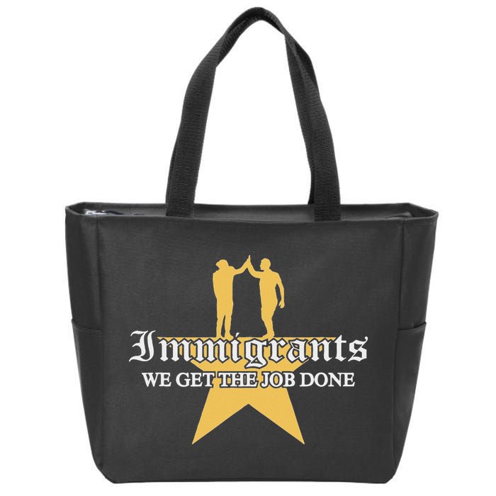 Immigrants We Get The Job Done Stars Zip Tote Bag