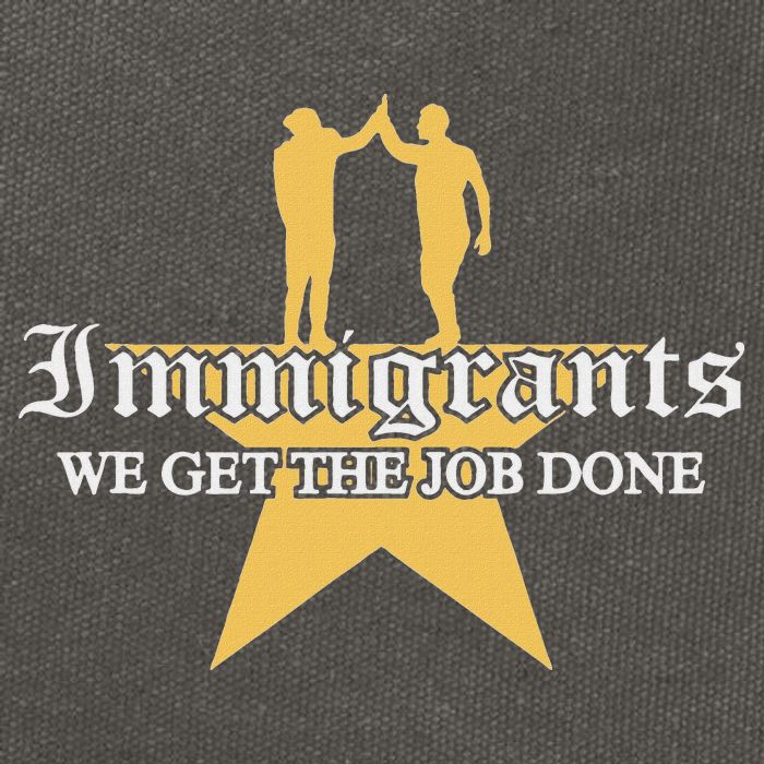 Immigrants We Get The Job Done Stars Cotton Canvas Backpack