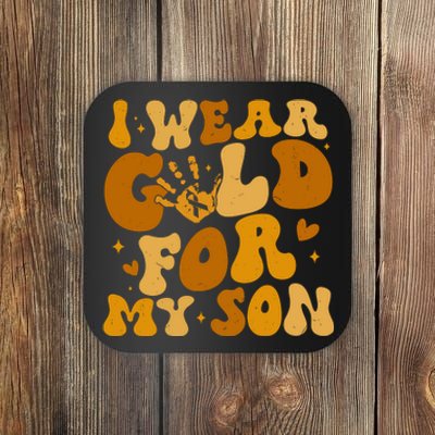 I Wear Gold For My Son Childhood Cancer Awareness Coaster