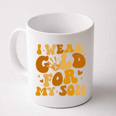 I Wear Gold For My Son Childhood Cancer Awareness Coffee Mug