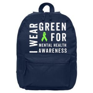 I Wear Green For Mental Health Awareness Month 16 in Basic Backpack