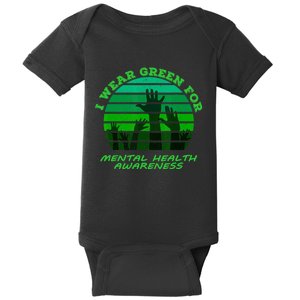 I Wear Green For Mental Health Month Of May Baby Bodysuit