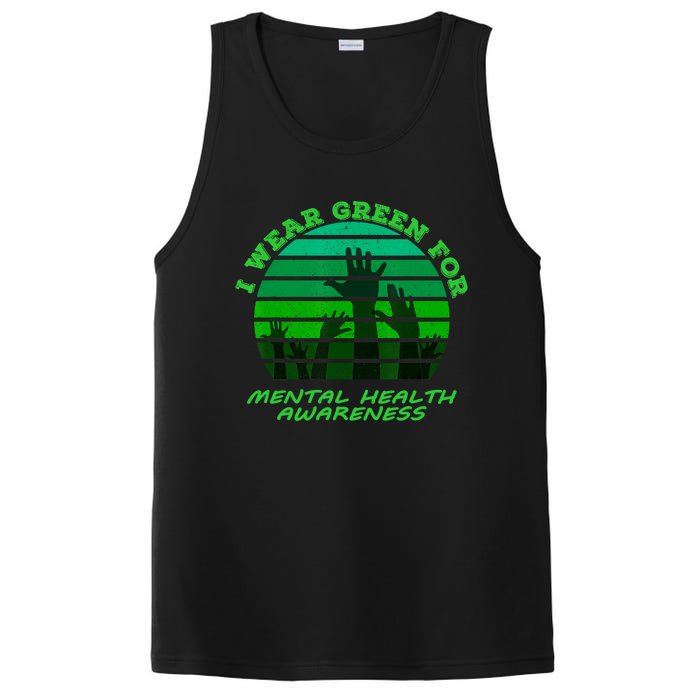 I Wear Green For Mental Health Month Of May PosiCharge Competitor Tank