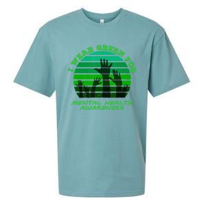 I Wear Green For Mental Health Month Of May Sueded Cloud Jersey T-Shirt