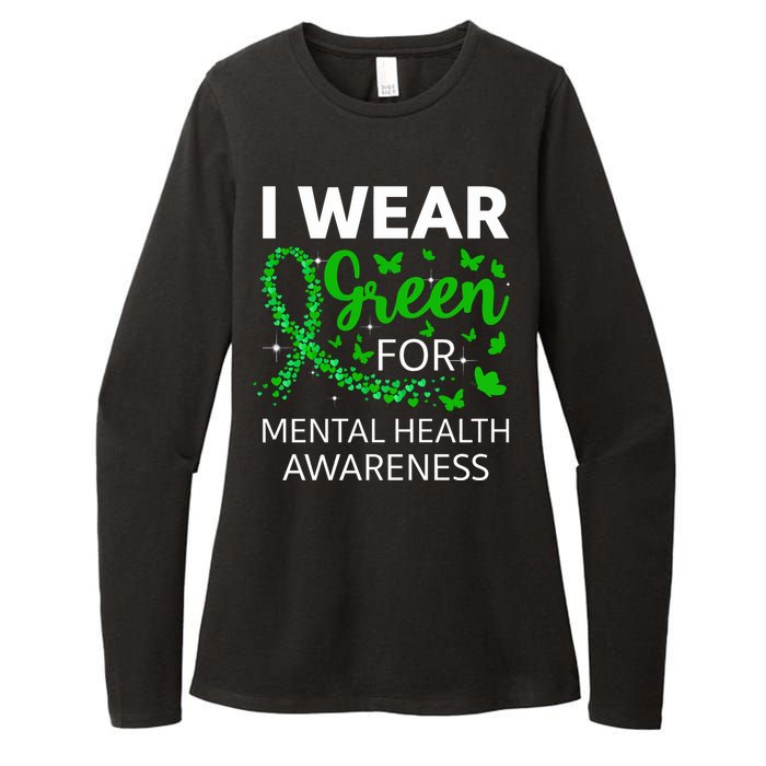 I Wear Green For Mental Health Awareness Womens CVC Long Sleeve Shirt